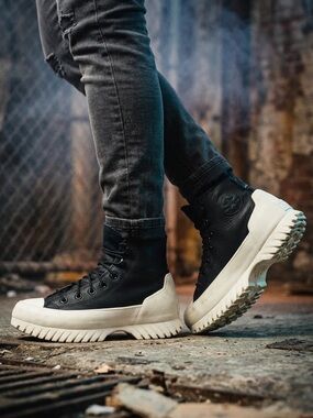 Converse Counter Climate Chuck Tailor Leather Lug Sole High Top Sneakers / Boots